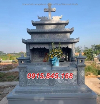 Mẫu mộ đá ba mái để tro cốt đẹp nhất vĩnh long