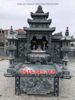 Mẫu mộ đá ba mái để tro cốt đẹp nhất vĩnh long