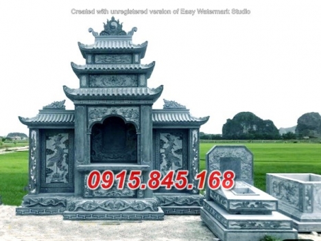 Mẫu mộ đá ba mái để tro cốt đẹp nhất vĩnh long