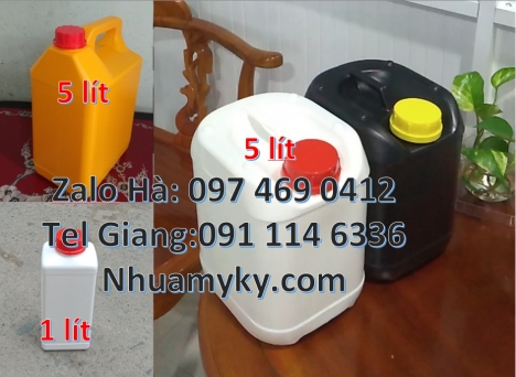 Can 2l quay, can 4l vuông, can 5l đựng dầu nhớt, can nhựa 0.5L đựng hóa chất, Can đựng thực phẩm, Bá