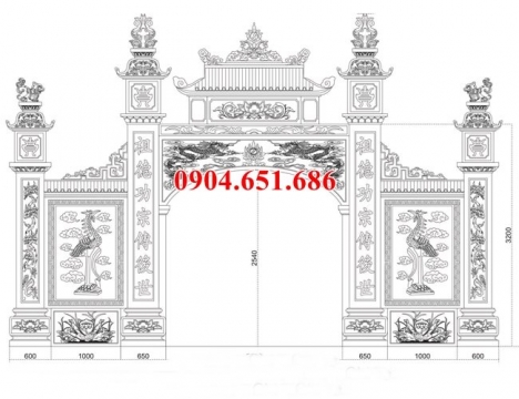 Thiết kế cổng nhà thờ họ đẹp – Bản vẽ thiết kế xây cổng nhà thờ họ