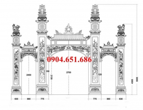 Thiết kế cổng nhà thờ họ đẹp – Bản vẽ thiết kế xây cổng nhà thờ họ