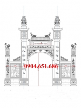 Thiết kế cổng nhà thờ họ đẹp – Bản vẽ thiết kế xây cổng nhà thờ họ
