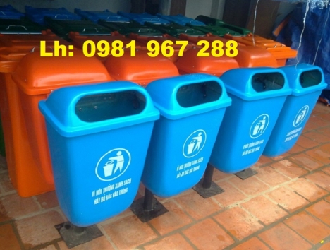 Nơi bán Thùng rác đôi ngoài trời composite ,thùng rác cọc treo đôi