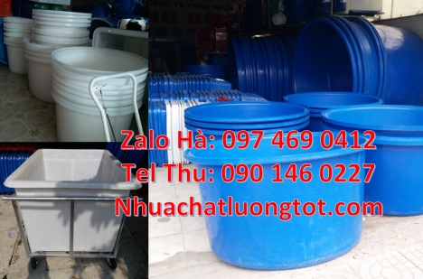 Thùng nhựa tròn 2000L, thùng nhựa 1500 lít, Thùng nhựa dung tích lớn, thùng nuôi cá, thùng đựn