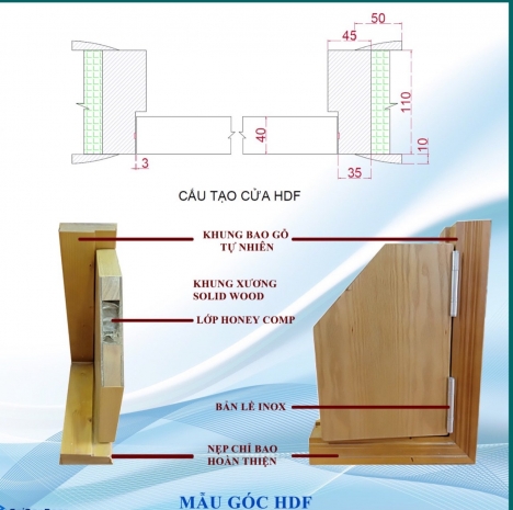 MẪU CỬA GỖ CÔNG NGHIỆP HDF Veneer MỚI NHẤT - Báo Giá Tháng 7 2022