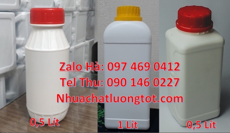 Chai 1000ml đựng hóa chất, Chai 30ml đựng mẫu thử, bình nhựa 0.5 lít,chai nhựa 50ml đựng nông dược,