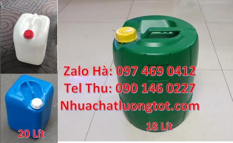 Can vuông 25l đựng phân bón, can 25l trắng, Can dẹp 30l đựng sữa tươi, Can nhựa 25 lít đựng nông dượ