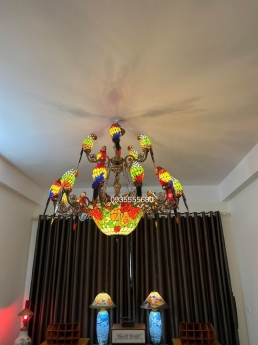 Giao lưu bộ đèn chùm hai tầng hình vẹt