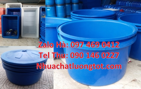Thùng nhựa tròn 2000L, thùng nhựa 1500 lít, Thùng nhựa dung tích lớn, thùng nuôi cá, thùng đựn