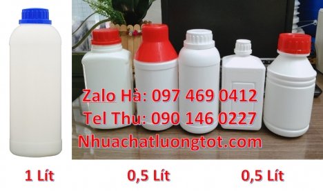 Chai 1000ml đựng hóa chất, Chai 30ml đựng mẫu thử, bình nhựa 0.5 lít,chai nhựa 50ml đựng nông dược,