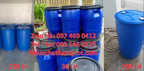 Phuy nhựa 30 lít, Thùng phuy nhựa 150 lít nắp mở Giá bán thùng phi nhựa 200l, Thùng Phuy Nhựa 220 l