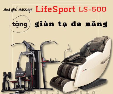 GHẾ MASSAGE LIFE SPORT LS-500   Bảo Bối Chăm Sóc Sức Khỏe Gia Đình