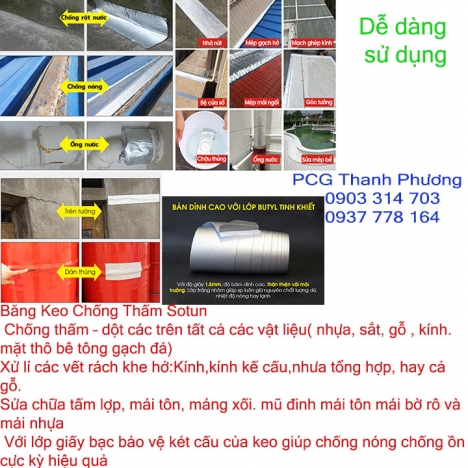 Bán băng keo chống thấm chống dột SOTUN Nhật Bản-Chính hãng