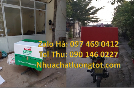Thùng ship hàng, thùng ship hàng giá rẻ thùng giao đồ ăn nhựa composite, đại lý thùng ship hàng, th