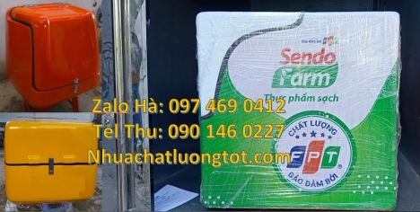 Thùng ship hàng, thùng ship hàng giá rẻ thùng giao đồ ăn nhựa composite, đại lý thùng ship hàng, th
