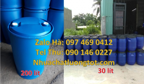 Phuy nhựa làm bè, Thùng phi nắp kín, Phuy nhựa 220 lít nắp mở, Phuy nhựa 30 lít, Thùng phuy nhựa 150