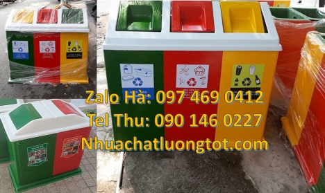 Thùng Rác 2 Ngăn giá rẻ, sọt đựng rác, Thùng rác nhựa duy tân, thùng nhựa đựng rác thải, Thùng rác 2