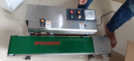Máy hàn miệng túi bánh trung thu, máy ép miệng túi, máy hàn mép túi liên tục FR900