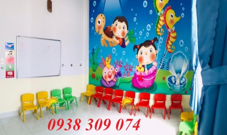 Bàn ghế nhập khẩu dành cho bé, nhựa PP nguyên sinh