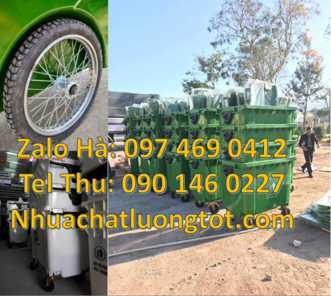 xe thu gom rác 660l 1000l, Xe thu gom rác 660l 3 bánh hơi, xe thu gom rác giá rẻ, địa điểm bán xe ch