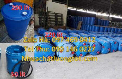 Phuy nhựa làm bè, Thùng phi nắp kín, Phuy nhựa 220 lít nắp mở, Phuy nhựa 30 lít, Thùng phuy nhựa 150