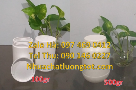 Hũ 50gram đựng phân bón, hũ 50gra đựng thuốc thú y, hũ 100gr, hỹ ly thái 200gr, hũ 250 gram đựng thự