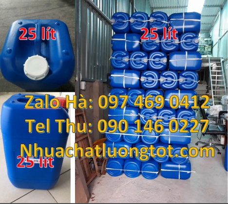 Can 20 lít vuông xanh đựng hóa chất, Can nhựa cao cấp 30l, Can 25đựng hóa chất, can 20l giá rẻ, can