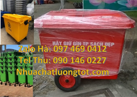 xe thu gom rác 660l 1000l, Xe thu gom rác 660l 3 bánh hơi, xe thu gom rác giá rẻ, địa điểm bán xe ch