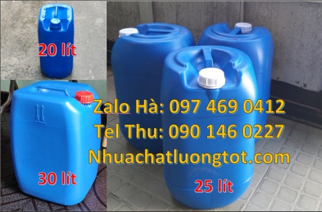 Can 20 lít vuông xanh đựng hóa chất, Can nhựa cao cấp 30l, Can 25đựng hóa chất, can 20l giá rẻ, can