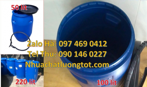 Phuy nhựa làm bè, Thùng phi nắp kín, Phuy nhựa 220 lít nắp mở, Phuy nhựa 30 lít, Thùng phuy nhựa 150