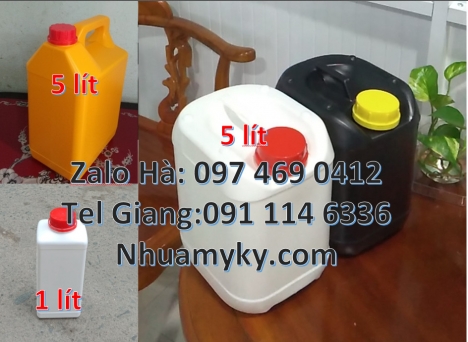Can 1 lít đựng thuốc sâu, can 1l hdpe vuông, Can 1l chia vạch đựng thuốc diệt rầy, Can 2l vuông, can