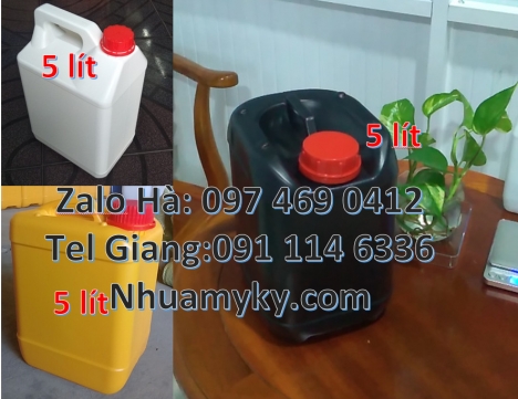 Can 1 lít đựng thuốc sâu, can 1l hdpe vuông, Can 1l chia vạch đựng thuốc diệt rầy, Can 2l vuông, can
