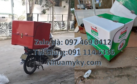 Thùng chở hàng xe máy cũ Thùng giao hàng 62x52x62 cm, Thùng ship hàng giữ nhiệt, Thùng chở hàng, thù