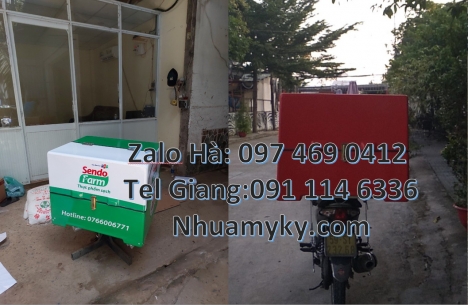 Thùng chở hàng xe máy cũ Thùng giao hàng 62x52x62 cm, Thùng ship hàng giữ nhiệt, Thùng chở hàng, thù