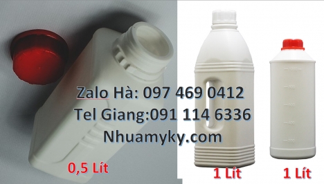 chai 250 ml đựng thuốc sâu, chai 500m chia vạch, bình nhựa 0.5 lít, Chai 50ml trắng sữa, Chai 500ml