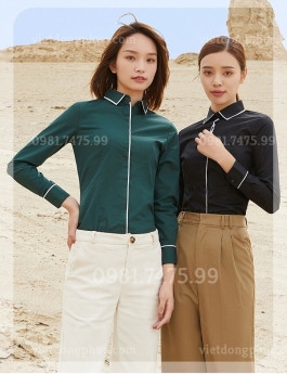 Mẫu sơ mi nữ đồng phục chất lượng tốt, kiểu dáng thời trang, giá rẻ
