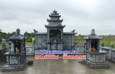 26+ Mẫu mộ đá xanh một mái đẹp nhất hiện nay