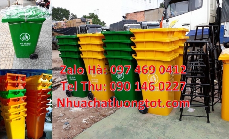 Thùng rác 60 lít không bánh xe giá rẻ, thùng rác nhựa 240 lít giá sỉ, Thùng rác 120l nắp kín