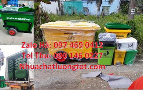 xe thu gom rác 1000 lít, Xe thu gom rác 660l 1000l nhựa composite, xe thu gom rác 660 lít 3 bánh hơi