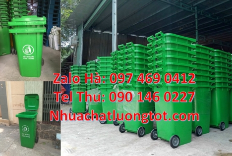 Thùng rác 60 lít không bánh xe giá rẻ, thùng rác nhựa 240 lít giá sỉ, Thùng rác 120l nắp kín
