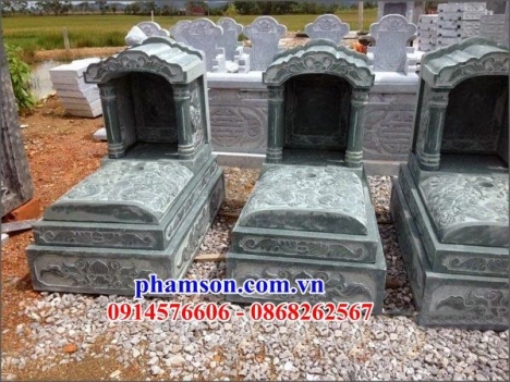26+ Mẫu mộ đá xanh một mái đẹp nhất hiện nay