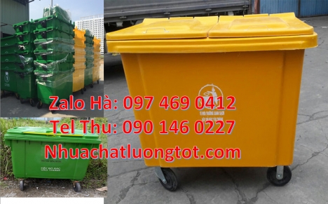 xe thu gom rác 1000 lít, Xe thu gom rác 660l 1000l nhựa composite, xe thu gom rác 660 lít 3 bánh hơi