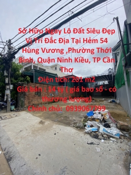 Sở Hữu Ngay Lô Đất Siêu Đẹp Vị Trí Đắc Địa Tại Quận Ninh Kiều, TP Cần Thơ