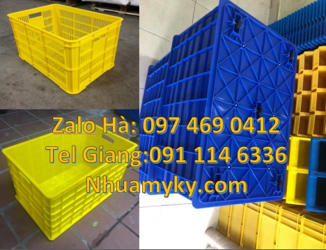 thùng nhựa đựng trái cây, Giỏ nhựa, rổ nhựa, Thùng nhựa đặc B3, thùng nhựa đựng thủy sản, Sóng nhựa