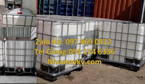Bồn nhựa 1000 lít đựng hóa chất, bồn nhựa 1 khối nhập khẩu, bồn nhựa vuông 1000 lít đựng phân bón, T
