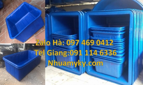 Thùng nhựa tròn đựng hàng hóa, Thùng chữ nhật 1000 lít, thùng nhựa vuông 750 lít, thùng nhựa
