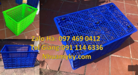 thùng nhựa đựng trái cây, Giỏ nhựa, rổ nhựa, Thùng nhựa đặc B3, thùng nhựa đựng thủy sản, Sóng nhựa