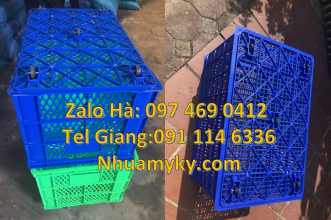 thùng nhựa đựng trái cây, Giỏ nhựa, rổ nhựa, Thùng nhựa đặc B3, thùng nhựa đựng thủy sản, Sóng nhựa