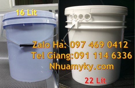 Giá bán Xô nhựa 3.8 lit, thùng nhựa 5 lít, vỏ thùng sơn giá rẻ, thùng sơn 10 lít, thùng nhựa 19 l